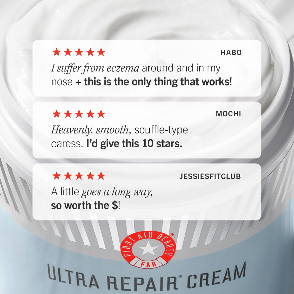 Uso diurno y nocturno con First Aid Beauty Crema Ultra Repair.