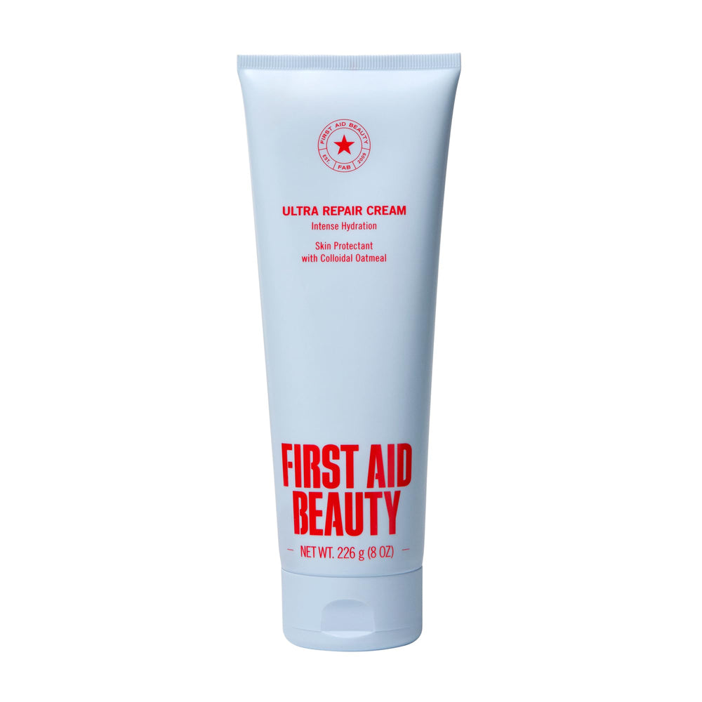 First Aid Beauty Ultra Repair crema hidratante para cara y cuerpo, confort duradero.
