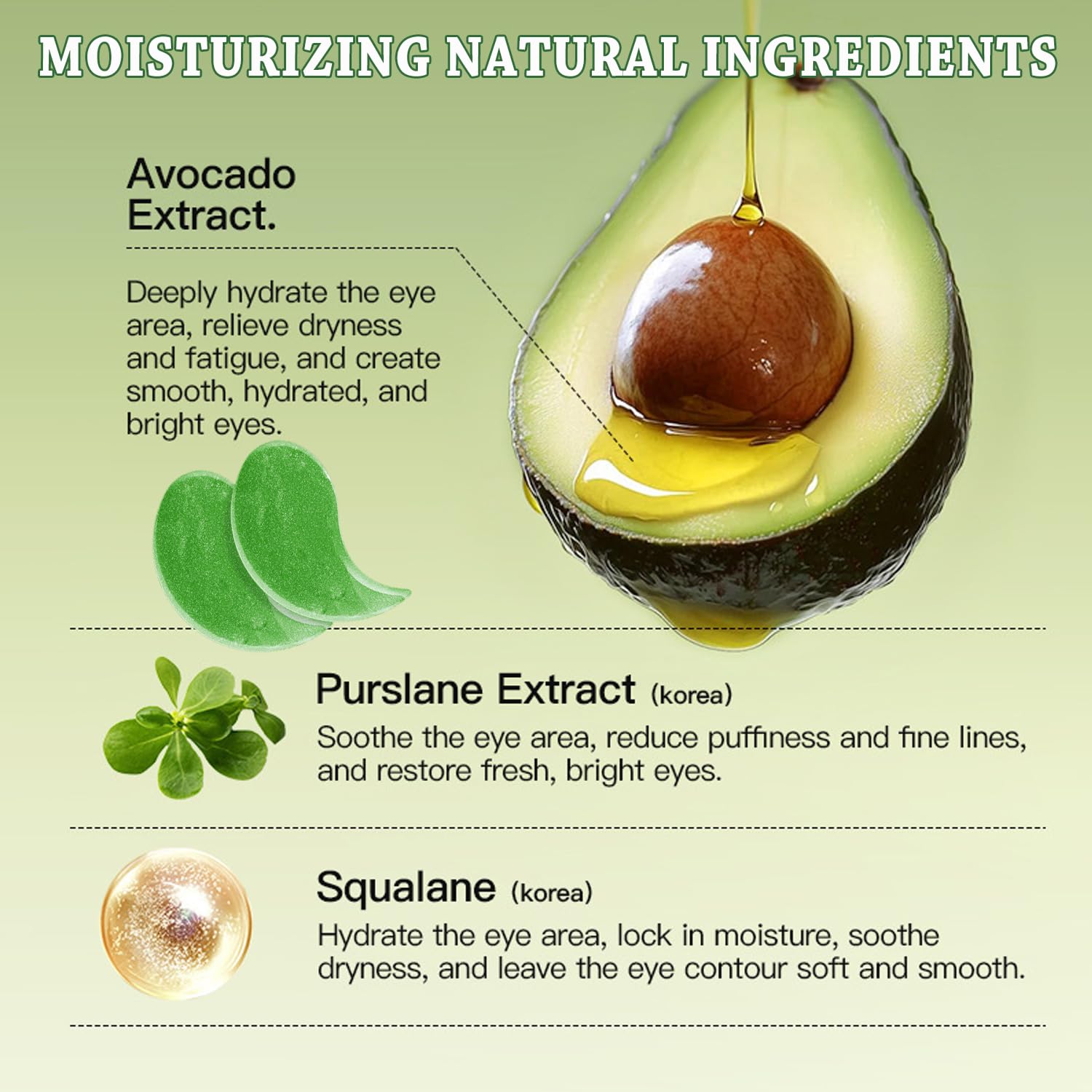 Firstfly tratamiento ocular aguacate, ingredientes naturales para una piel suave.