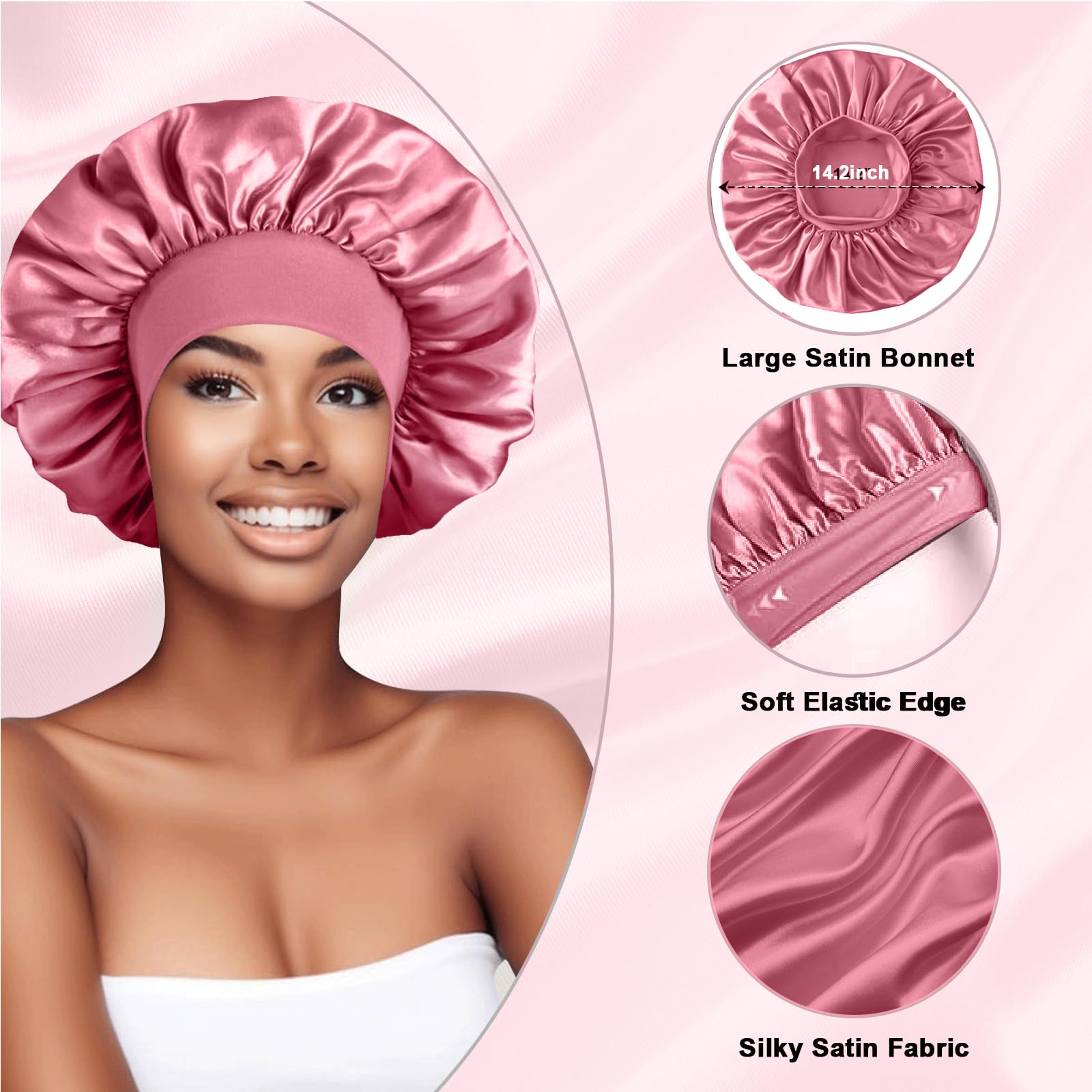 FIRSTPELLA bonete con dos tiras y cierre ajustable asegura el cabello.