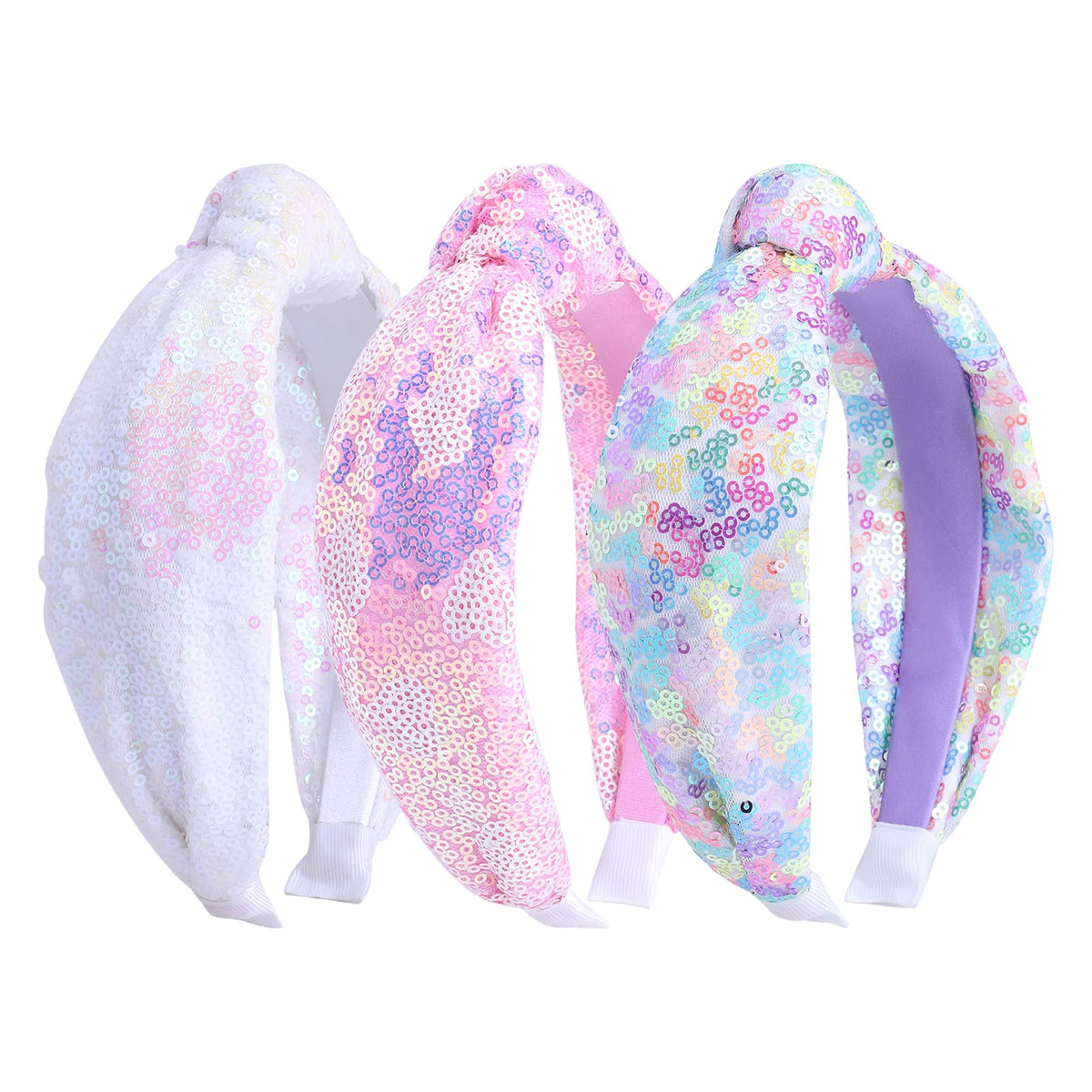 Diadema Fishdown lentejuelas rosa, cómoda para uso diario y juego.
