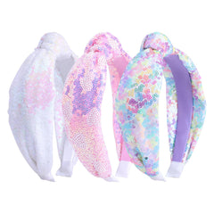 Diadema Fishdown lentejuelas rosa, cómoda para uso diario y juego.