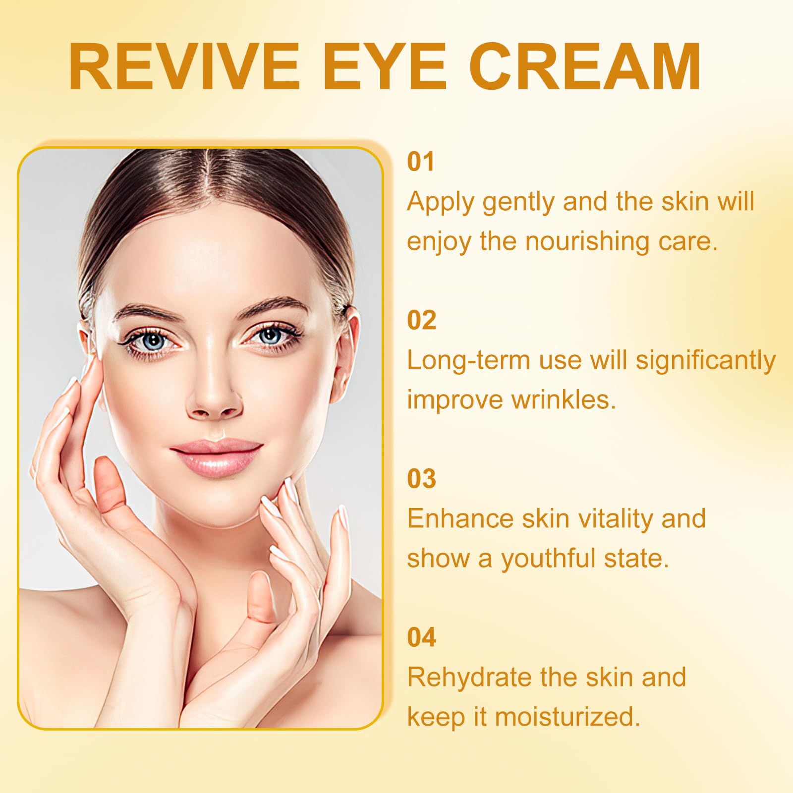 FIYADWZH Revive crema para ojos hidrata para fatiga visual diaria.
