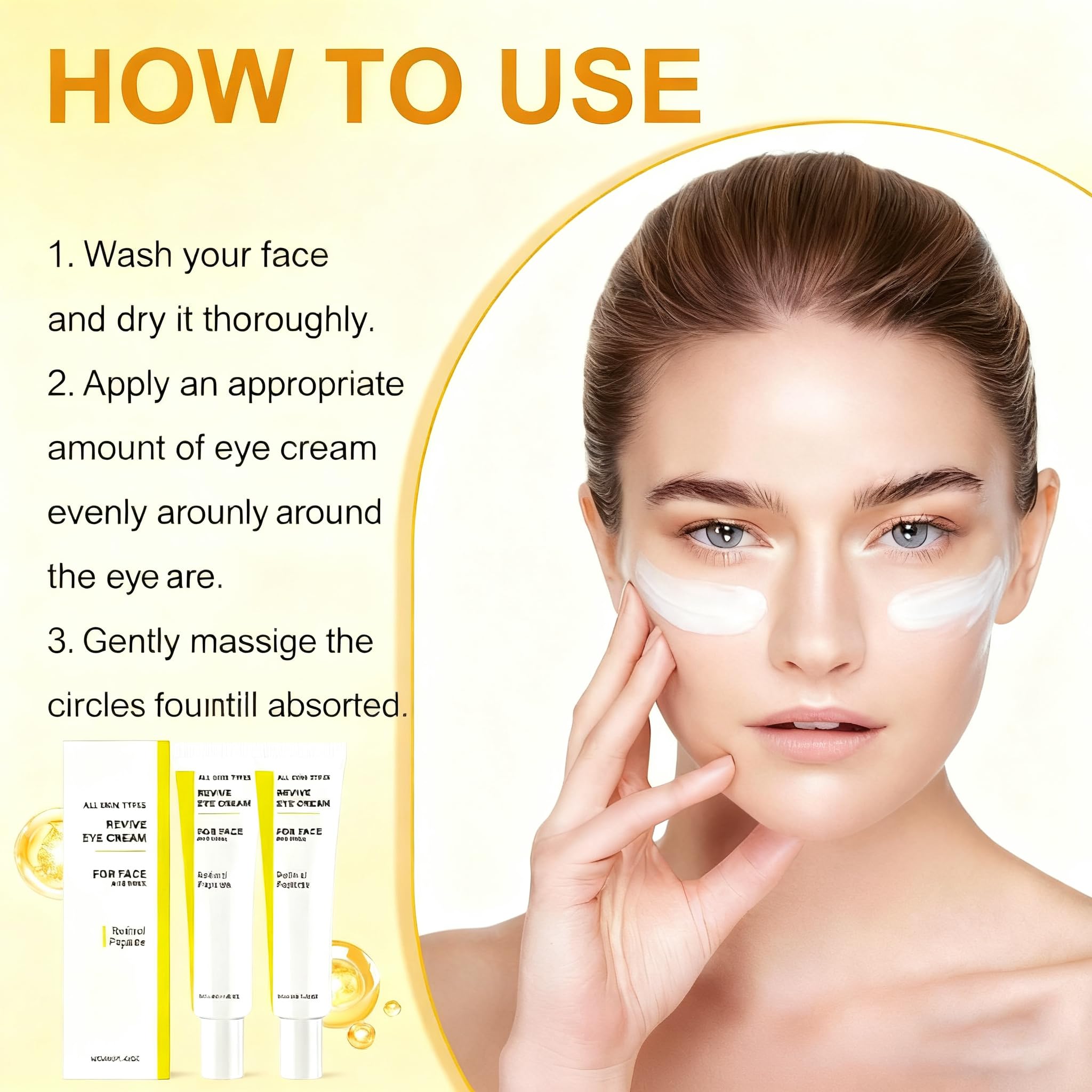 FIYADWZH Revive crema para ojos ayuda a reducir arrugas.