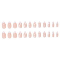 Kit FJSMTOPl de 24 uñas con adhesivo gel para aplicación limpia