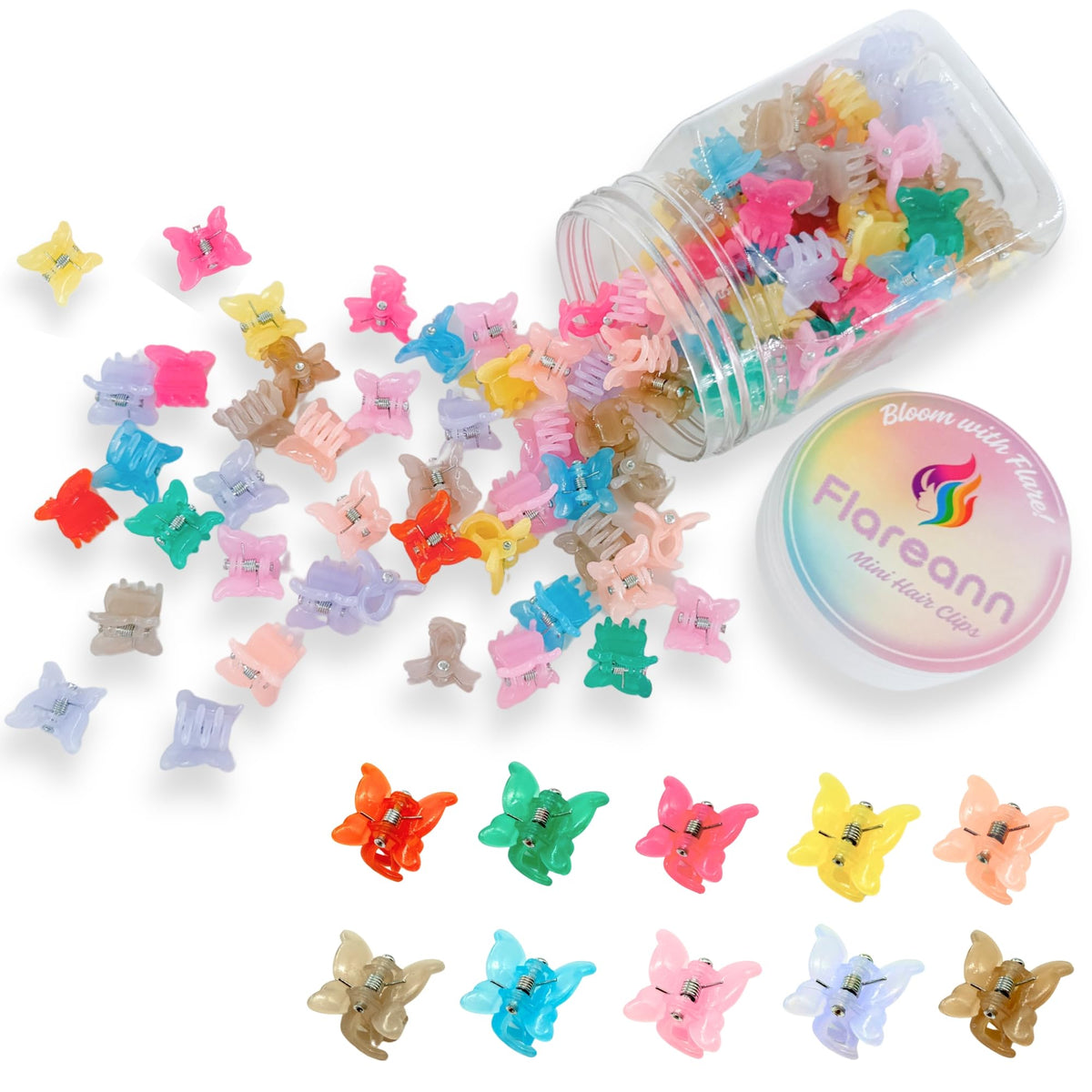 Clips FLAREANN mariposa mini para bebé: seguridad y suavidad que cuidan el cabello.