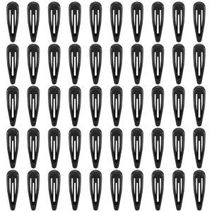 Pinzas de pelo negro brillante de FLAREANN, ideal para peinados rápidos y fijación duradera.