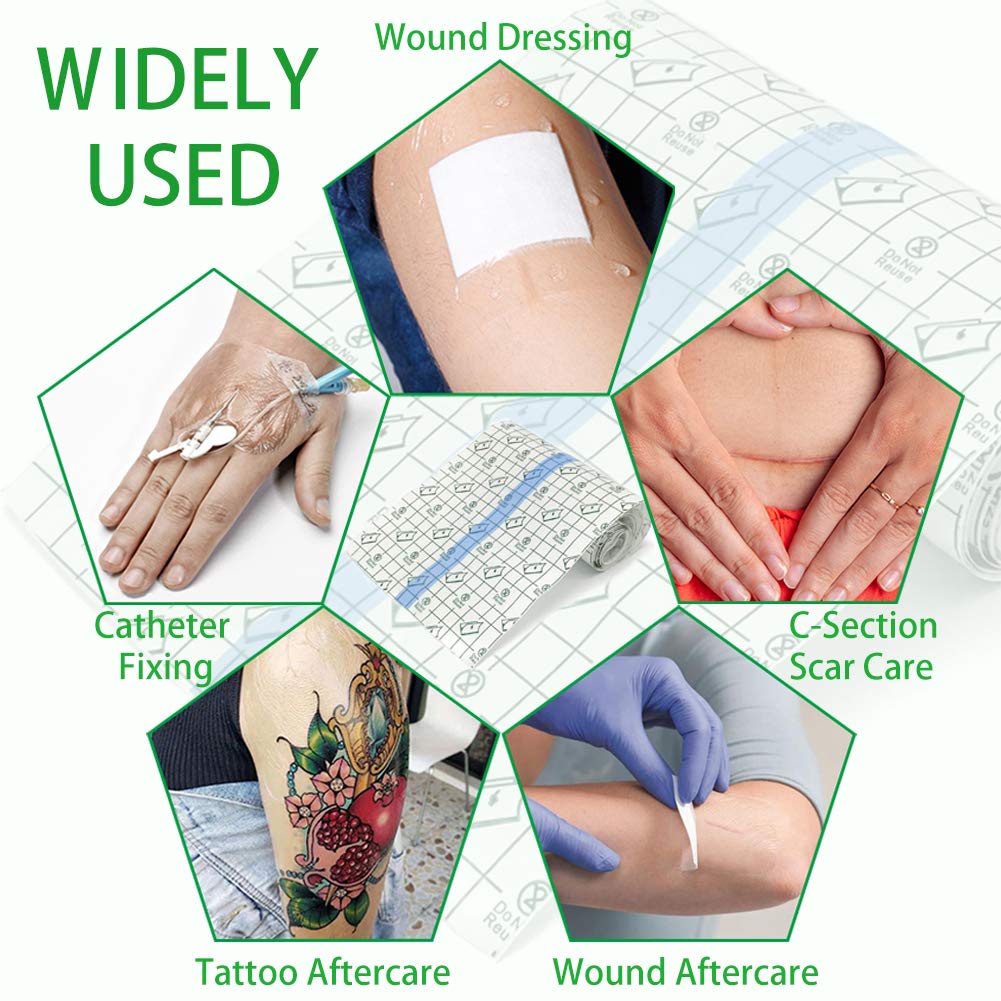 Film transparente Flatoedu para tatuaje, ideal durante duchas sin quitar cobertura
