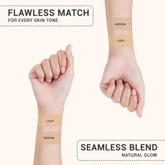 Tecnología 3D Skin Flex de Bye Bye Foundation para cubrir líneas y poros.