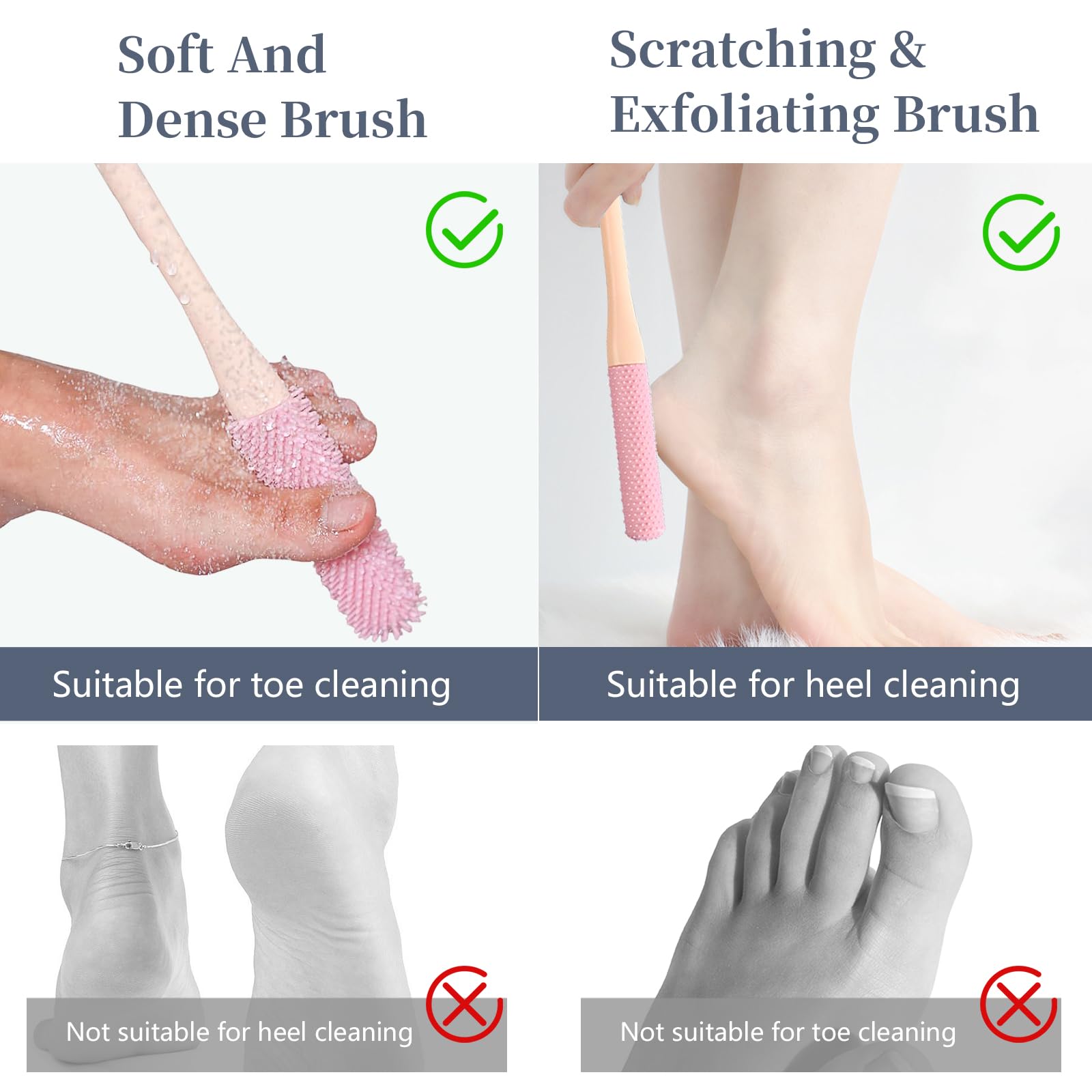 FLCODE Mango anti deslizante para un agarre seguro bajo la ducha.