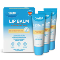 Flexitol Lip Balm envase-stick tres unidades, listo para llevar