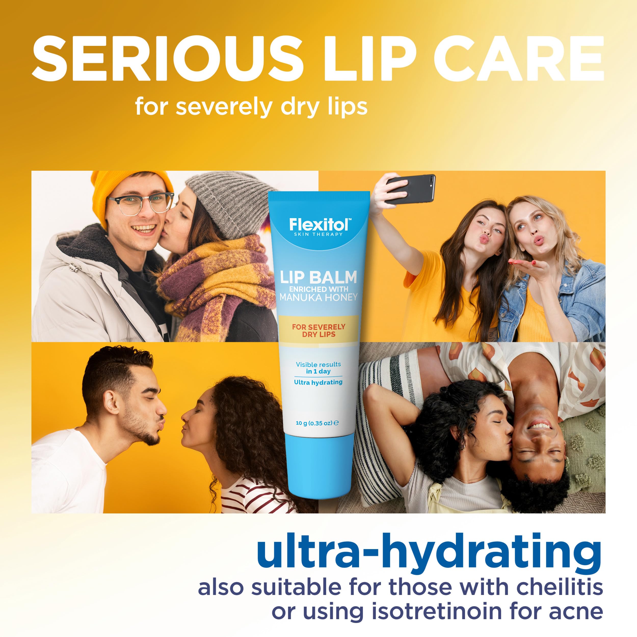 Flexitol Lip Balm ofrece hidratación prolongada para labios