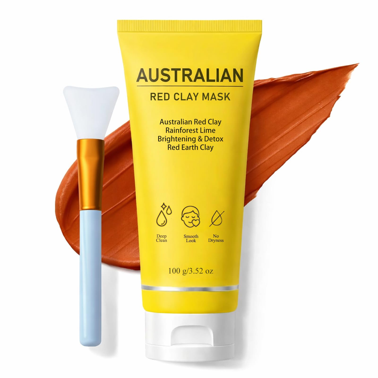 Mascarilla arcilla roja australiana de FMRFMR muestra color y purificación profunda.