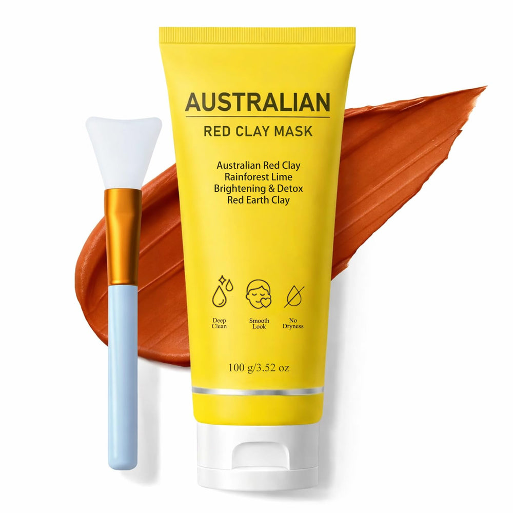 Mascarilla arcilla roja australiana de FMRFMR muestra color y purificación profunda.