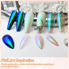 FNNZ aplicación fácil del polvo metálico en uñas