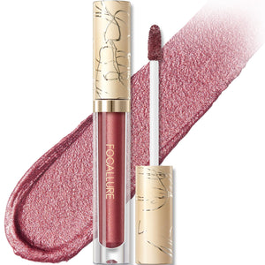 FOCALLURE barra de labios líquido metálico con brillo intenso para un acabado deslumbrante.