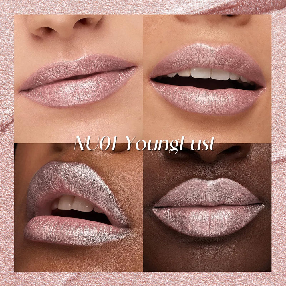 FOCALLURE Barra labios metalica, muestra de color y brillo de larga duracion.
