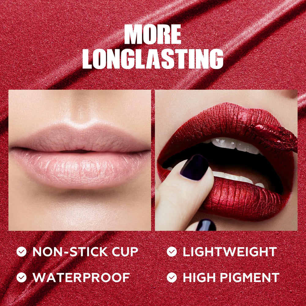 FOCALLURE barra labial metalizada líquida con larga duración y brillo.