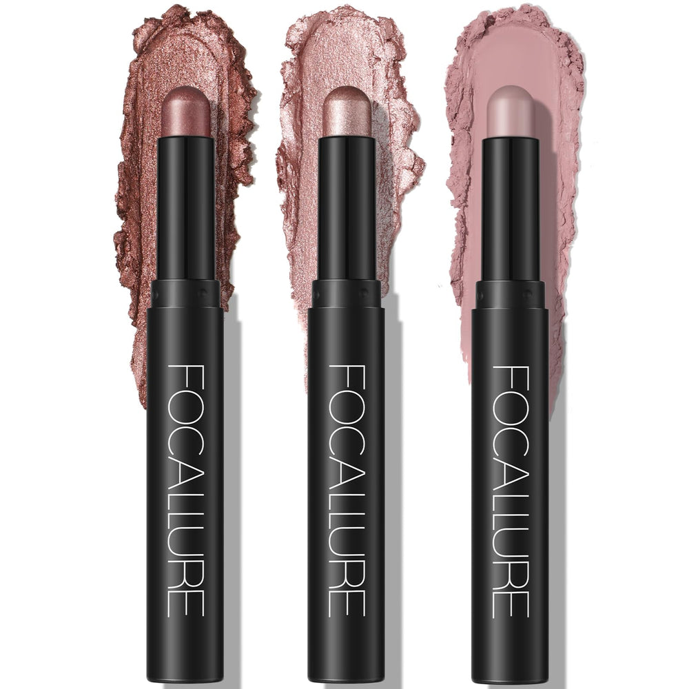 FOCALLURE crema sombra ojos barra Rose Mirage delineado duradero para mirada intensa.