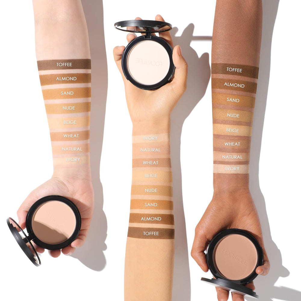 FOCALLURE uso sobre base para fijar maquillaje con naturalidad