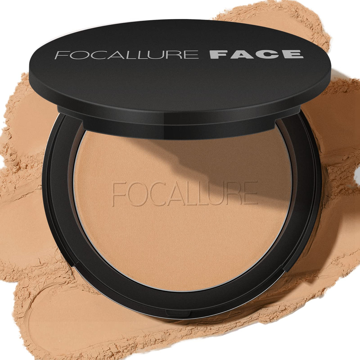 FOCALLURE polvo prensado tono-desnudo, control de brillo durante el día.
