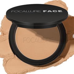 FOCALLURE polvo prensado tono-desnudo, control de brillo durante el día.