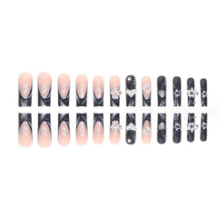 Kit de aplicación Foccna: 24 piezas, lima y adhesivo para manicura rápida en casa.