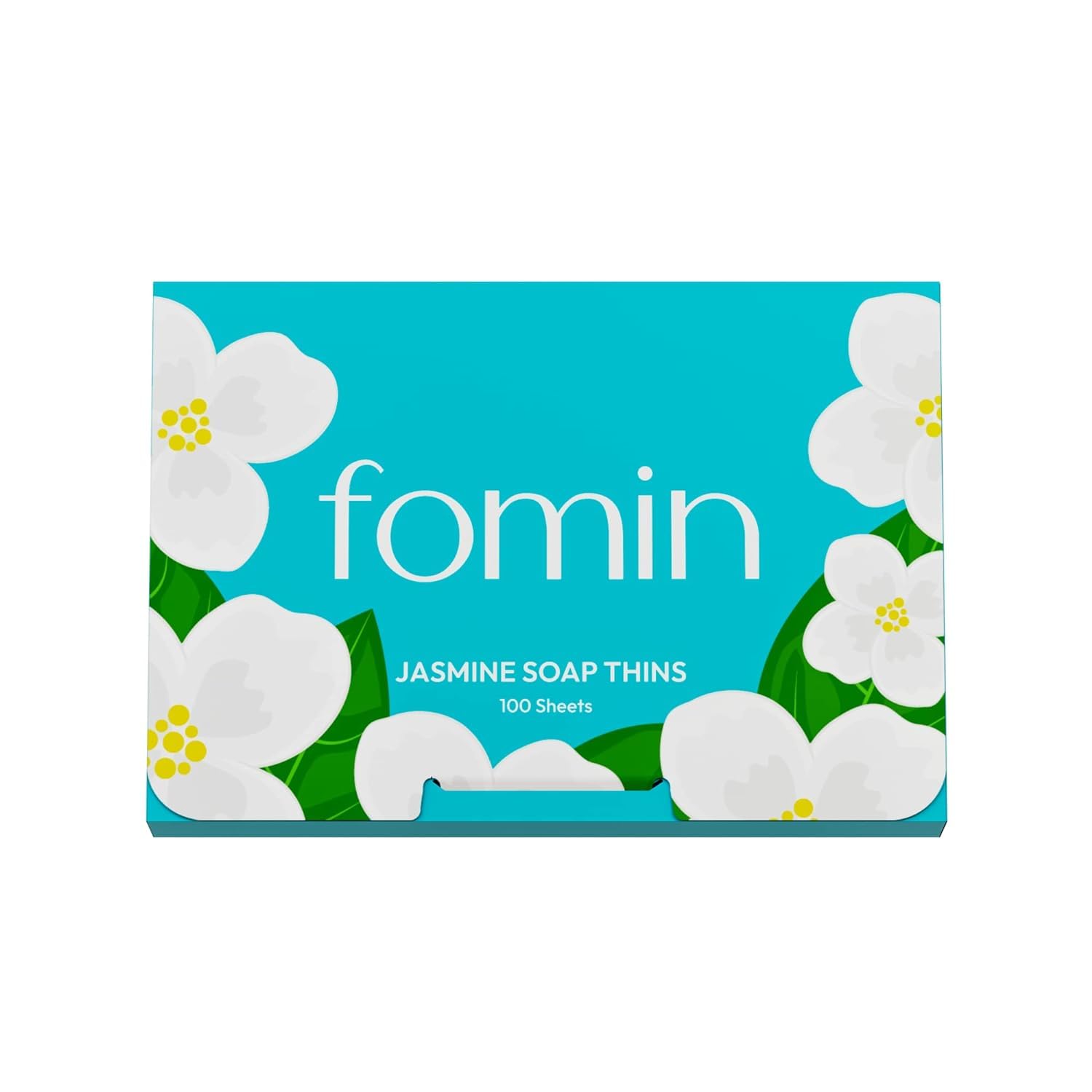 FOMIN hojas jabón papel jazmín transportable para lavado de manos al aire libre.