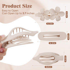 Fooezhcen clip garras planas modernas mantienen el cabello en su lugar sin esfuerzo.
