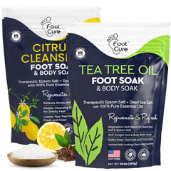 FOOT CURE bano de pies arbol de te citrico para revitalizar la piel