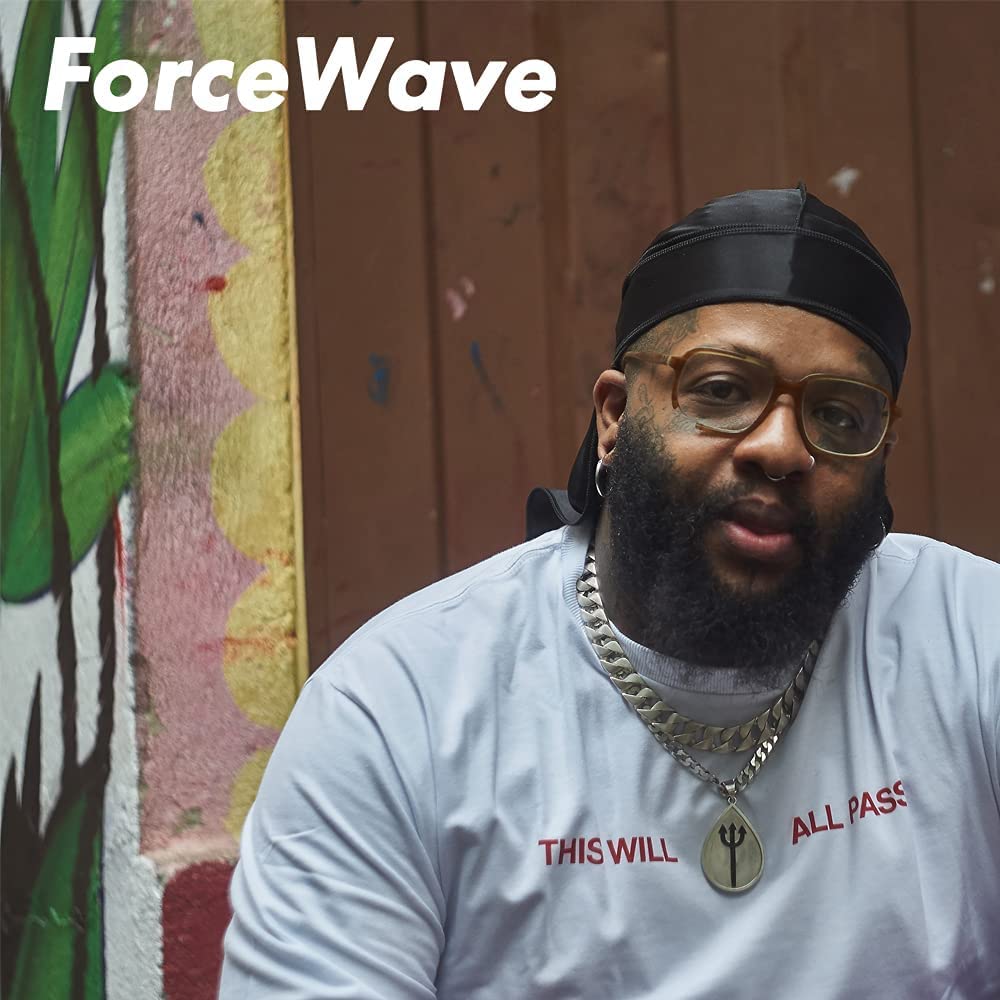 ForceWave durag negro uso diario cómodo para dormir y peinar.