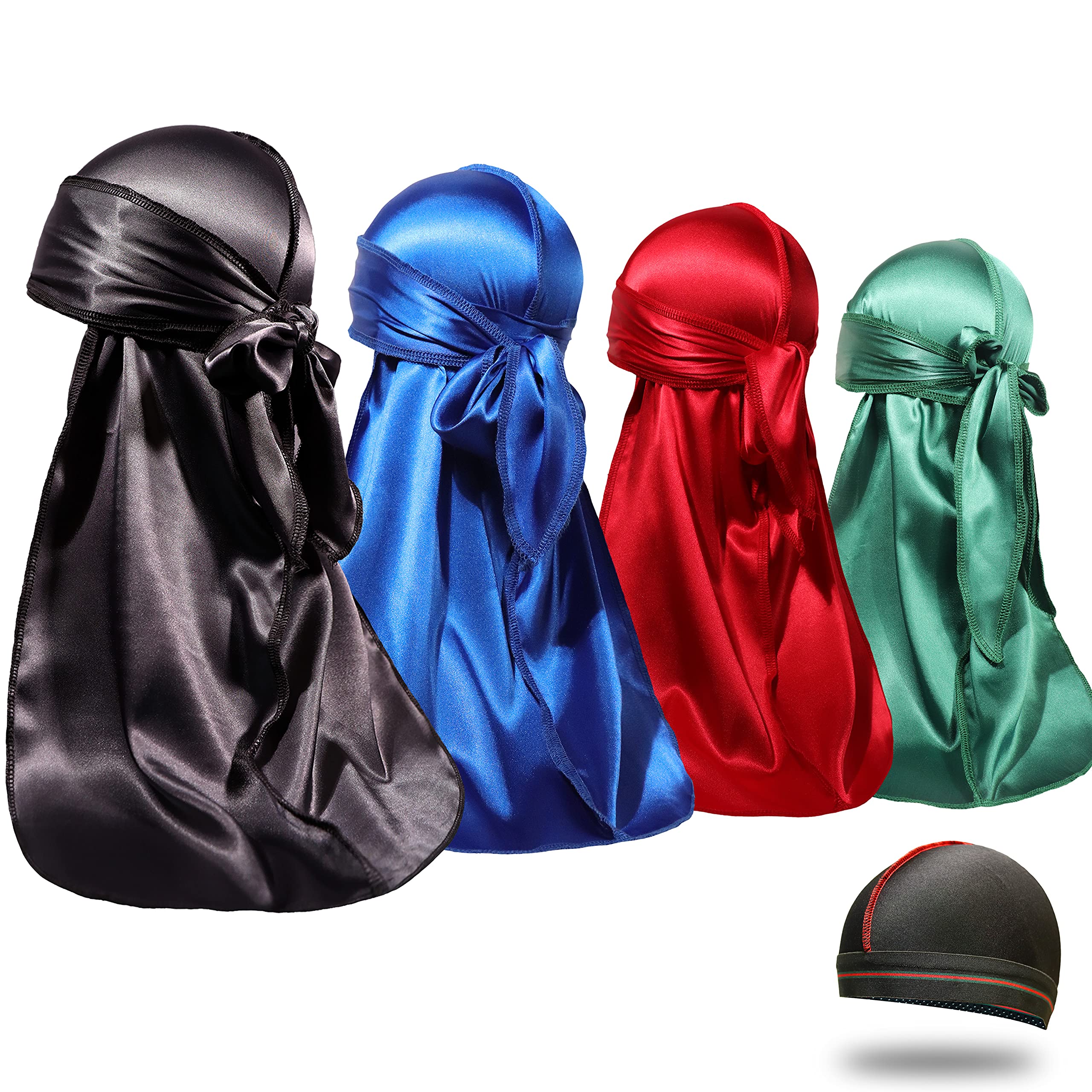ForceWave: set de durags satinados de 4 piezas para peinados constantes