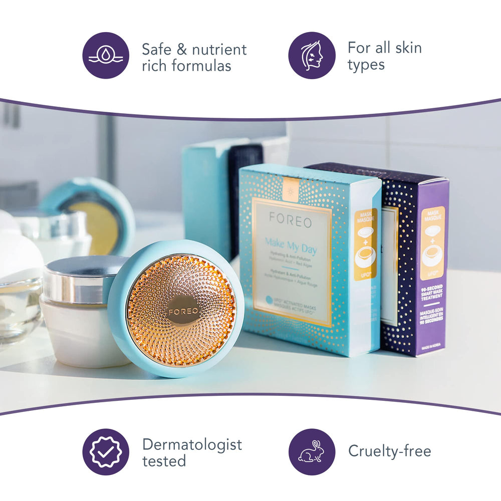 FOREO Call It A Night ingredientes ginseng aceite de oliva para nutrir la piel