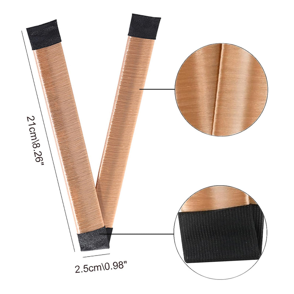 FORESRUM moño donut de material flexible cubierto con cabello sintético para proteger.