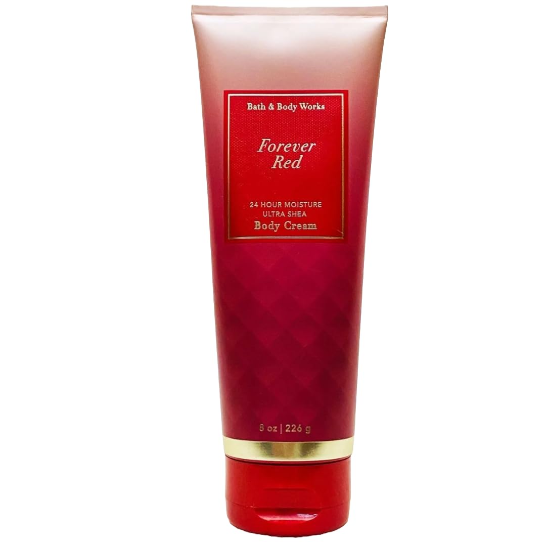 Bath & Body Works Forever Red crema corporal Ultra Shea, hidratación prolongada.