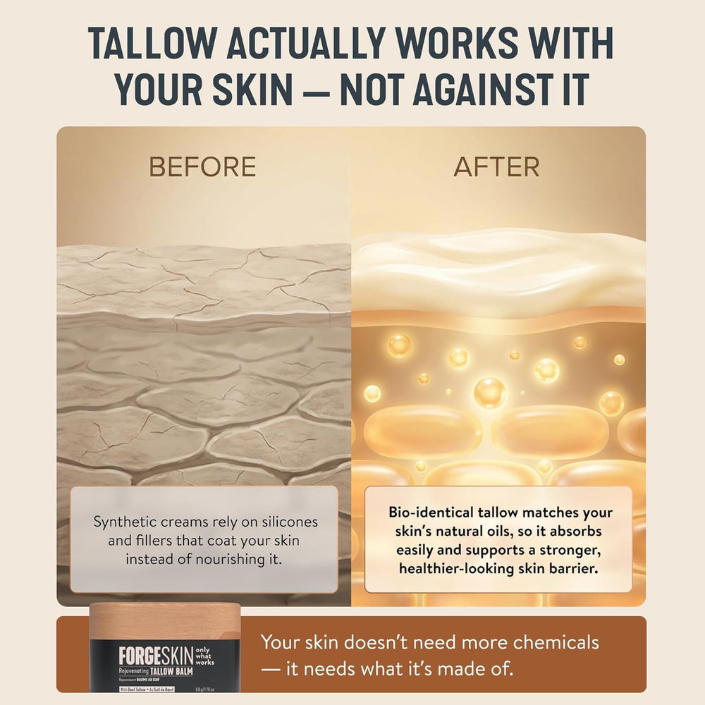 Cuidado de ojos con Forge Skin para una mirada más fresca.