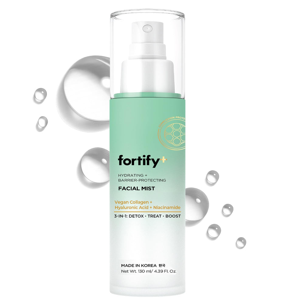 Fortify Skincare Niebla facial - frasco visible para hidratación rápida y suave