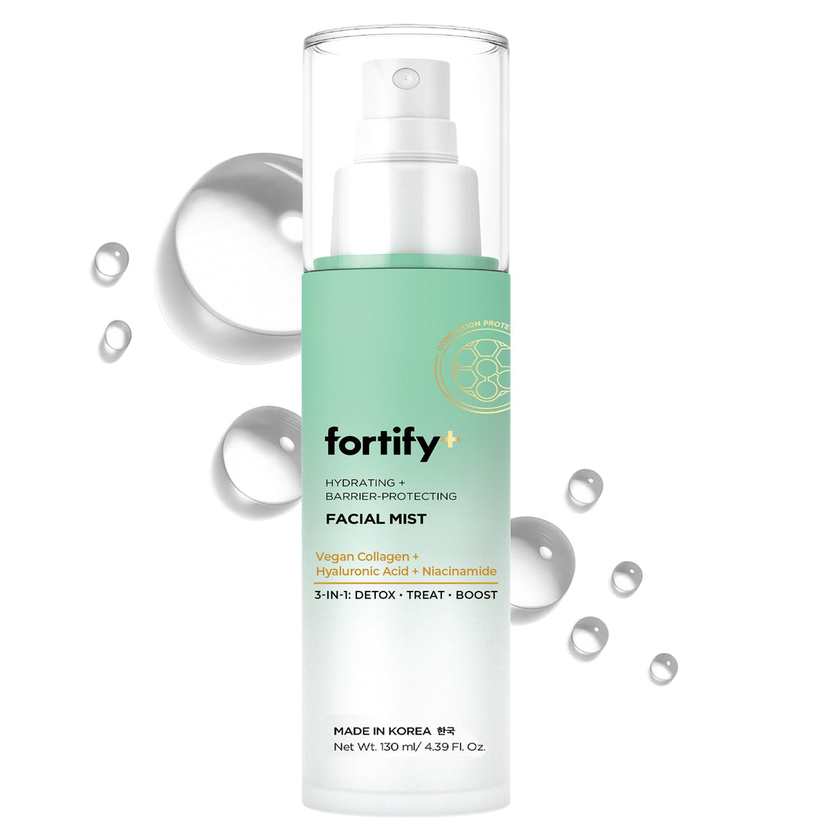 Fortify Skincare Niebla facial - frasco visible para hidratación rápida y suave