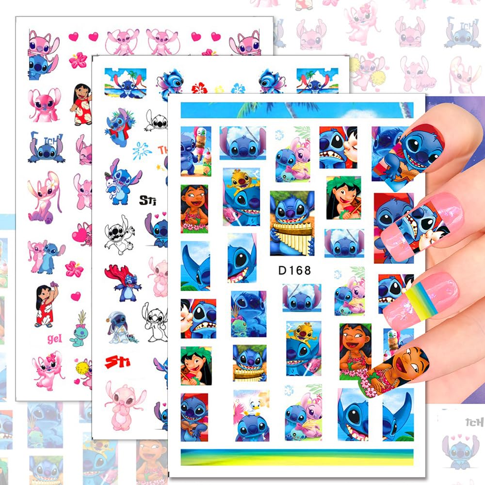 Diseños Foweso 3D de caras monstruo para uñas personalizables.