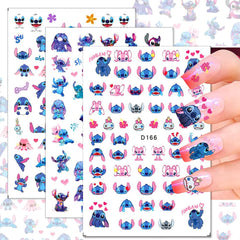 Estampas Foweso de corazones y flores para uñas elegantes.