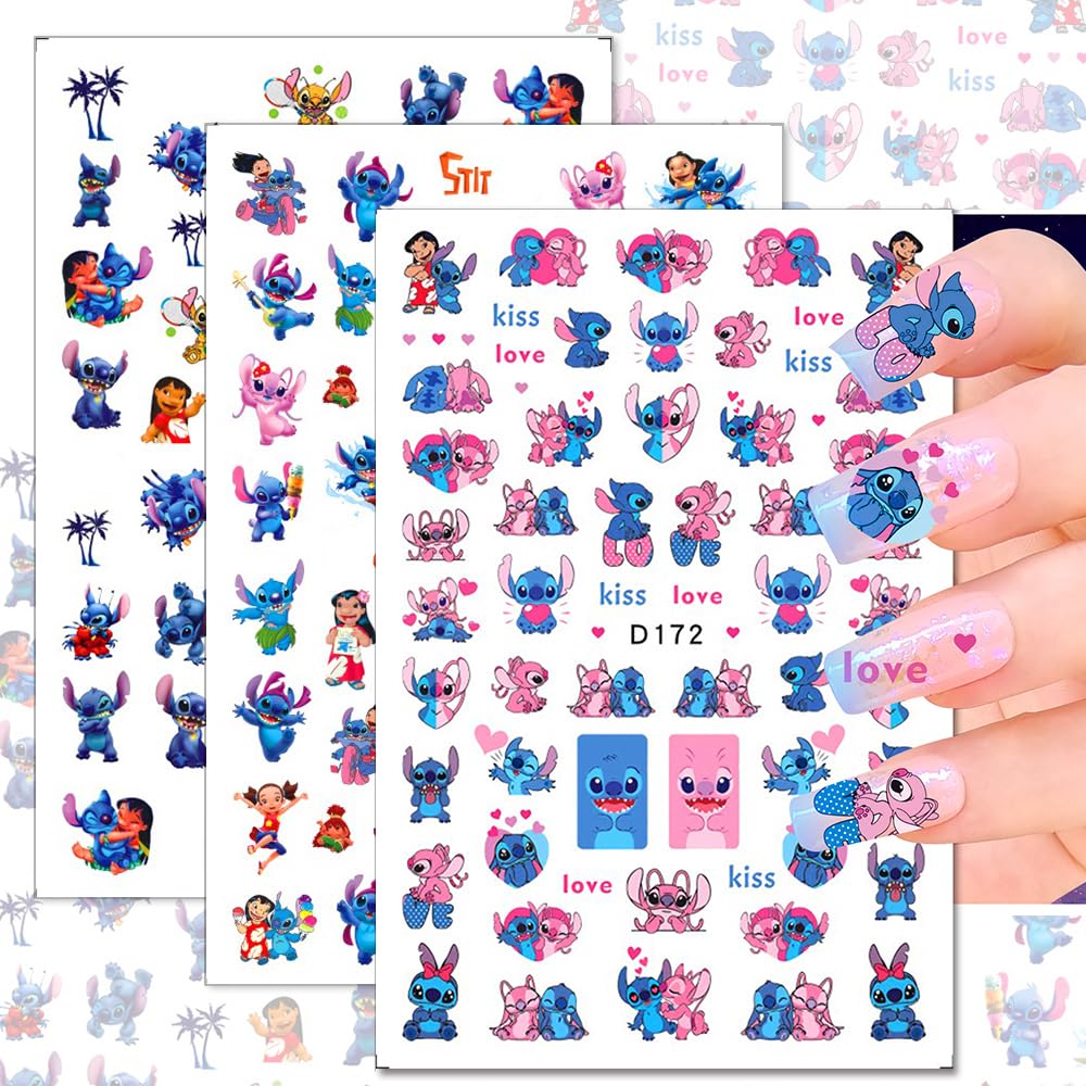 Pegatinas Foweso para manicura casera, fáciles de aplicar.