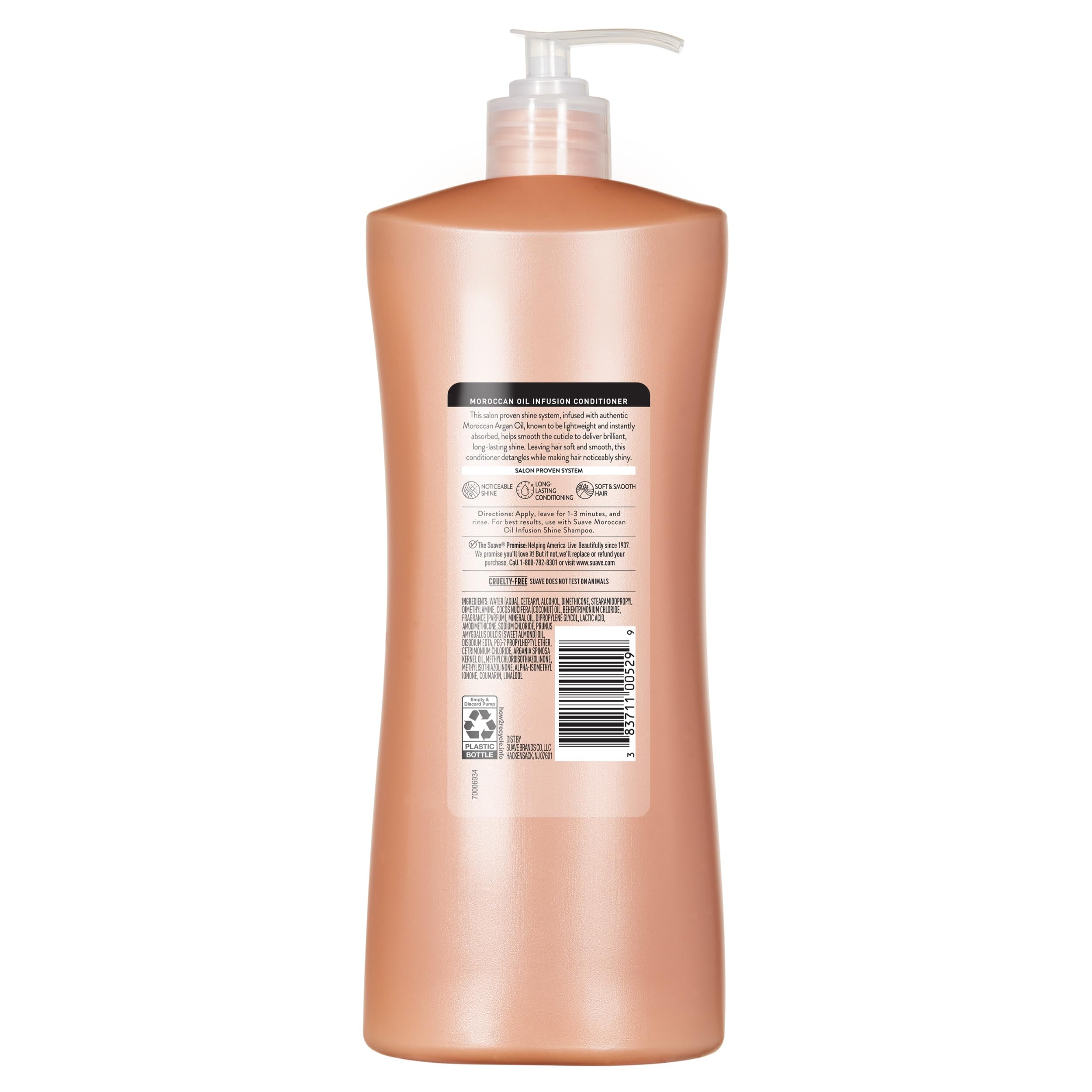Fragancia calida y afrutada del acondicionador Suave en el cabello.