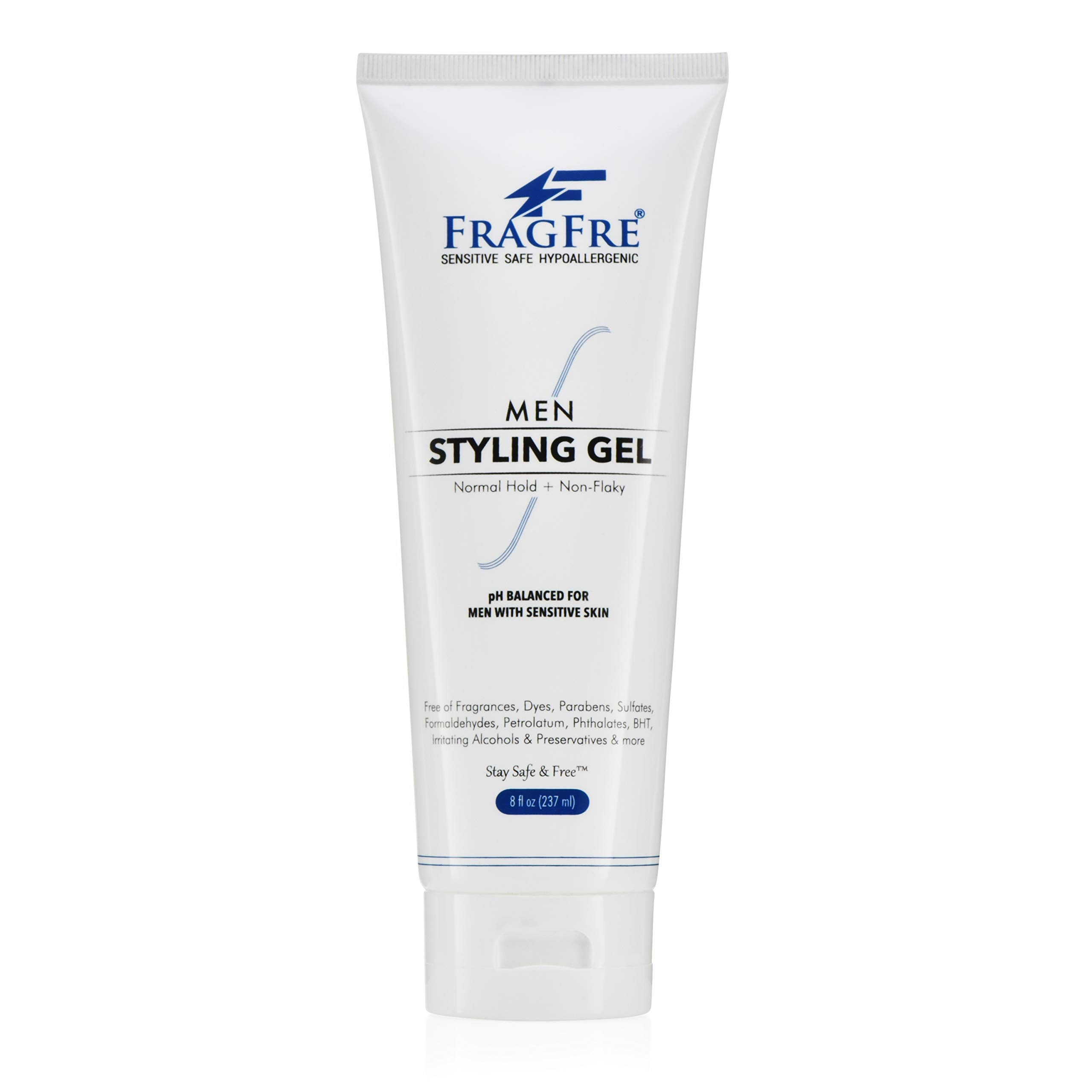 FRAGFRE gel de peinado para hombres, botella de 8oz, fijación normal sin fragancia.