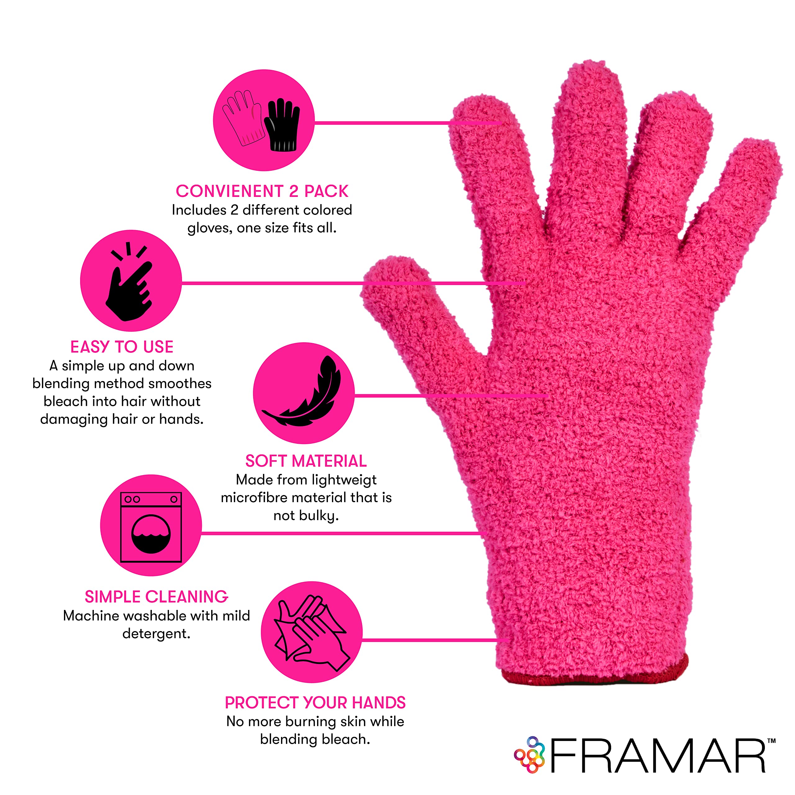 FRAMAR guantes reutilizables lavables a máquina, ahorro de toallas