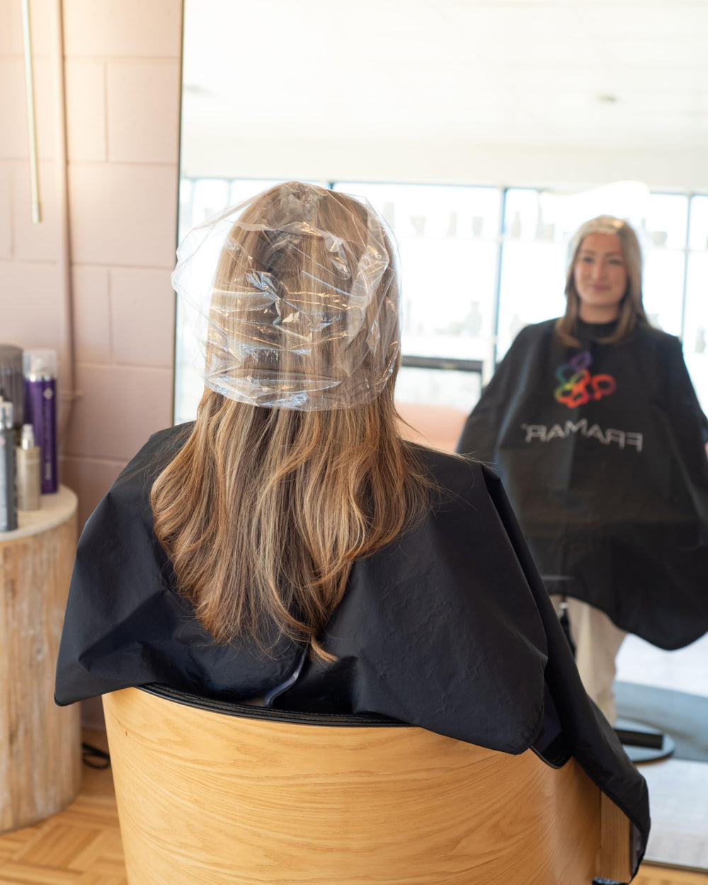 FRAMAR XL cap-cobertura-total-cabello: evita salpicaduras y mantiene el cabello entero