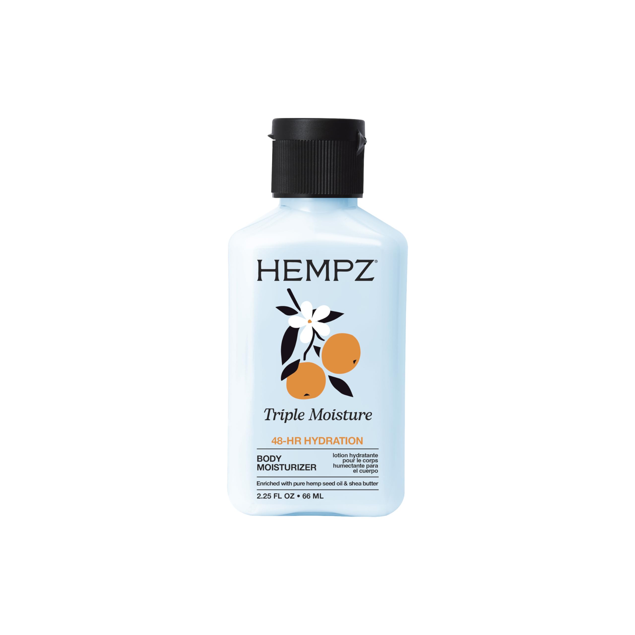Hempz frasco de crema corporal sensible - hidratación suave para piel delicada.