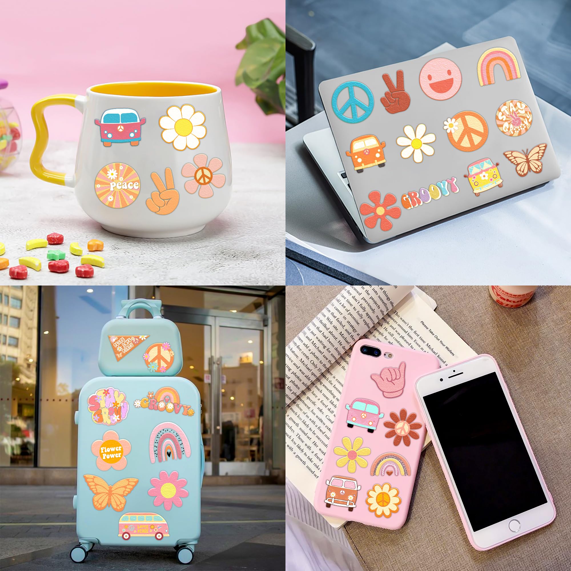 Regalos de fiesta con tatuajes groovy 60s 70s para niñas y niños.