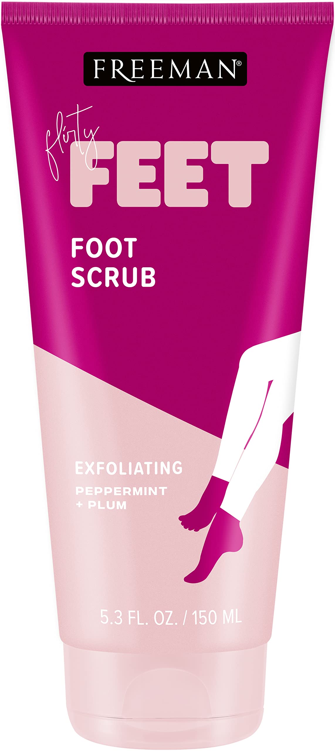 Freeman exfoliante de pies cremoso con menta y ciruela para suavizar la piel de los talones.