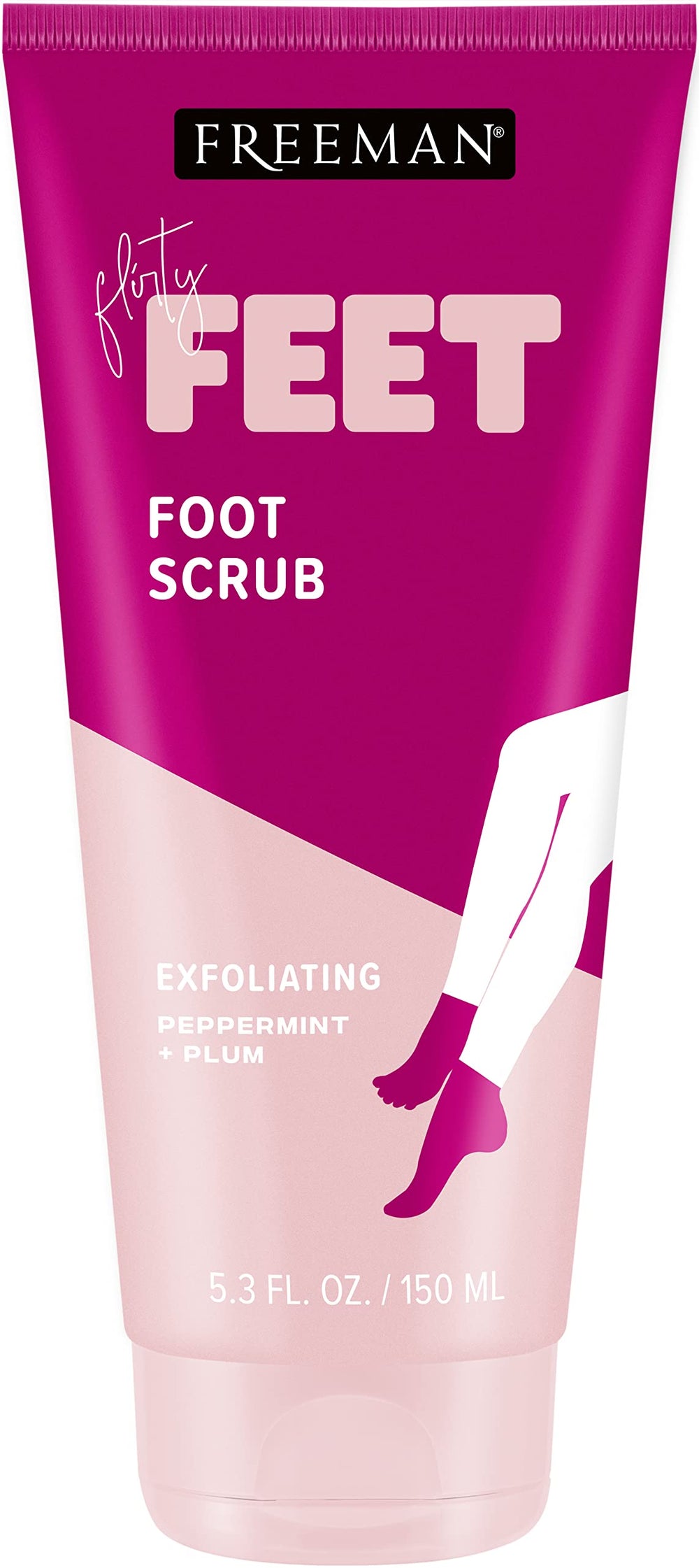 Freeman exfoliante de pies cremoso con menta y ciruela para suavizar la piel de los talones.