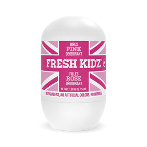 Fresh Kidz desodorante para niñas rosa: protección suave todo el día.